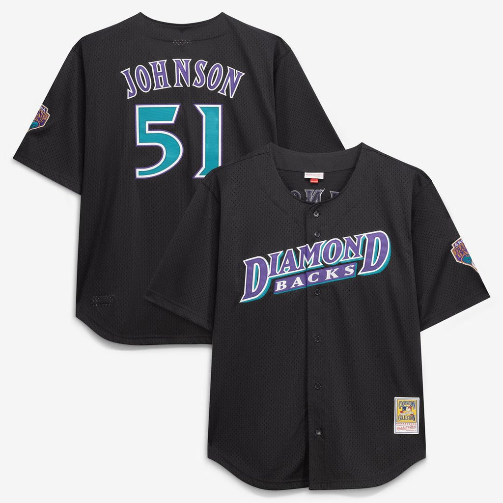 Arizona Diamondbacks Randy Johnson Mitchell & Ness Black Big & Tall Cooperstown Mesh Batting Practice Jersey
