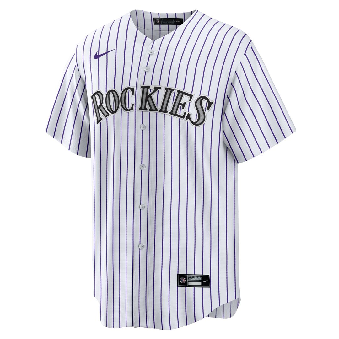 Colorado Rockies Nike White #1 Groom Home Replica Jersey