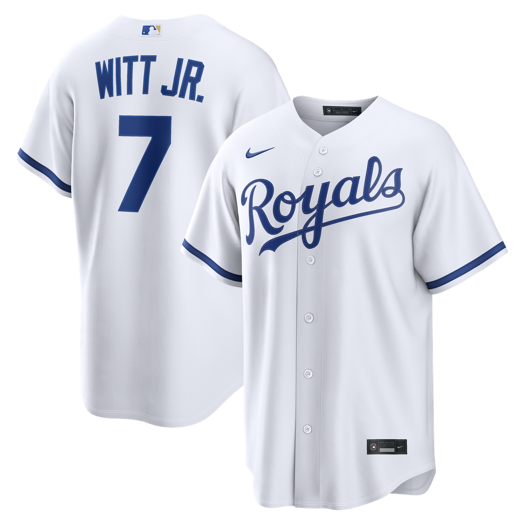 Kansas City Royals Bobby Witt Jr. Nike White Home Replica Jersey