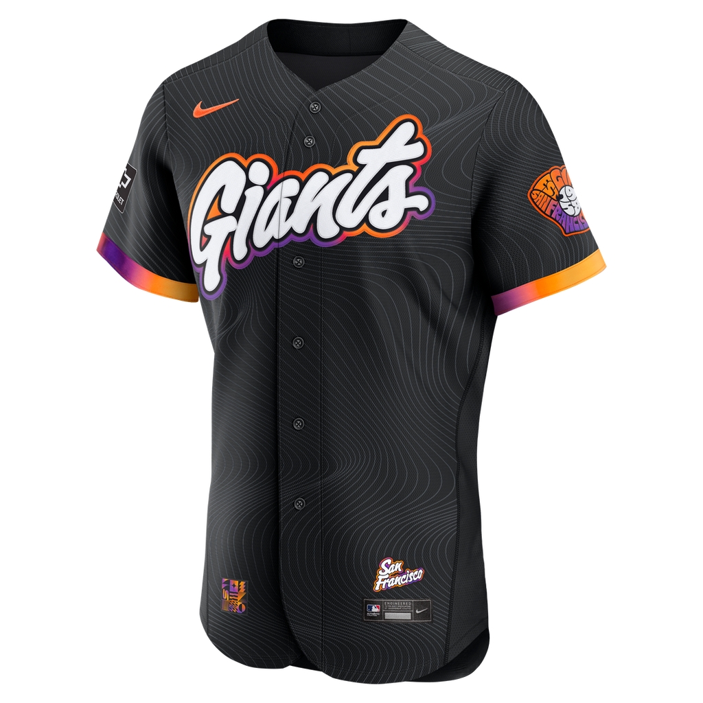 San Francisco Giants Nike Anthracite City Connect Authentic Sponsor Patch Jersey