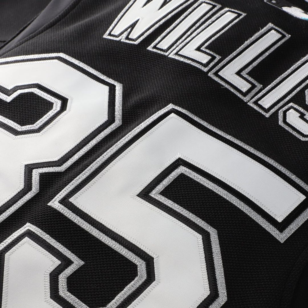 Florida Marlins Dontrelle Willis Mitchell & Ness Black Cooperstown Collection Mesh Batting Practice Button-Up Jersey