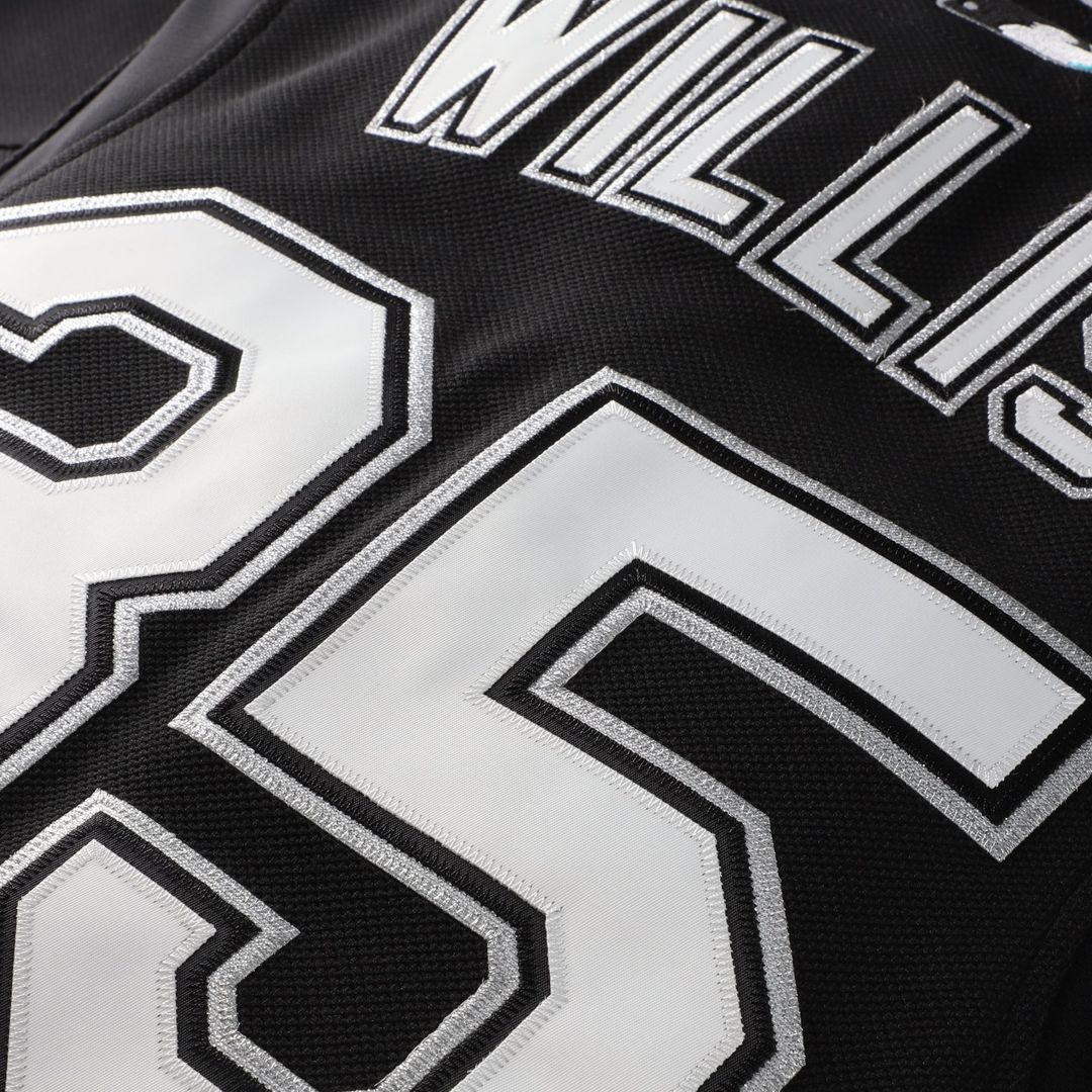 Florida Marlins Dontrelle Willis Mitchell & Ness Black Cooperstown Collection Mesh Batting Practice Button-Up Jersey