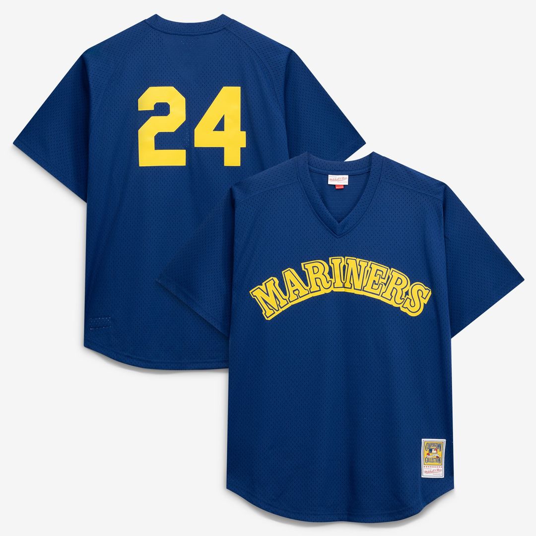 Seattle Mariners Ken Griffey Jr. Mitchell & Ness Royal Big & Tall Cooperstown Collection Mesh Batting Practice Jersey