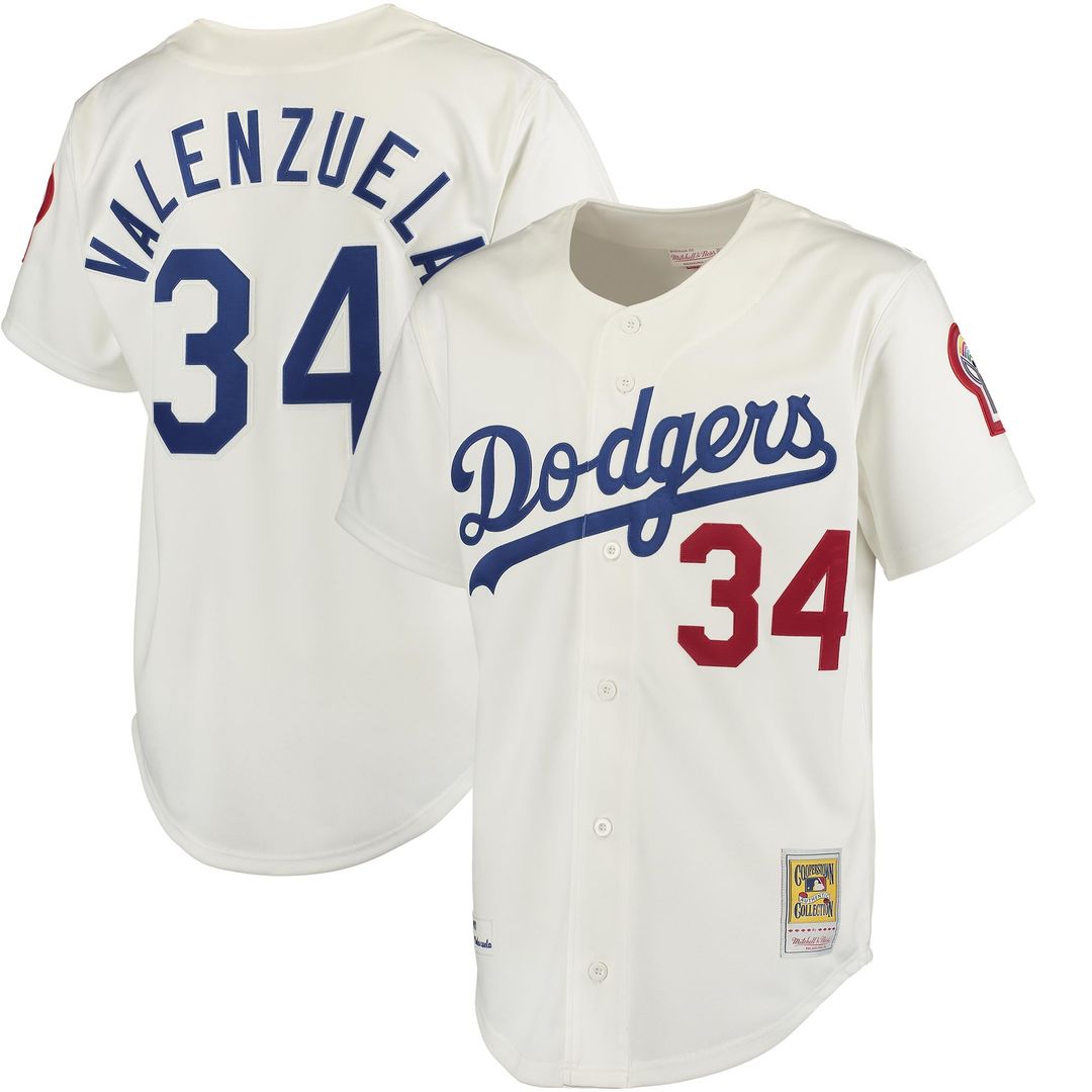 Los Angeles Dodgers Fernando Valenzuela Mitchell & Ness Gray Authentic Jersey