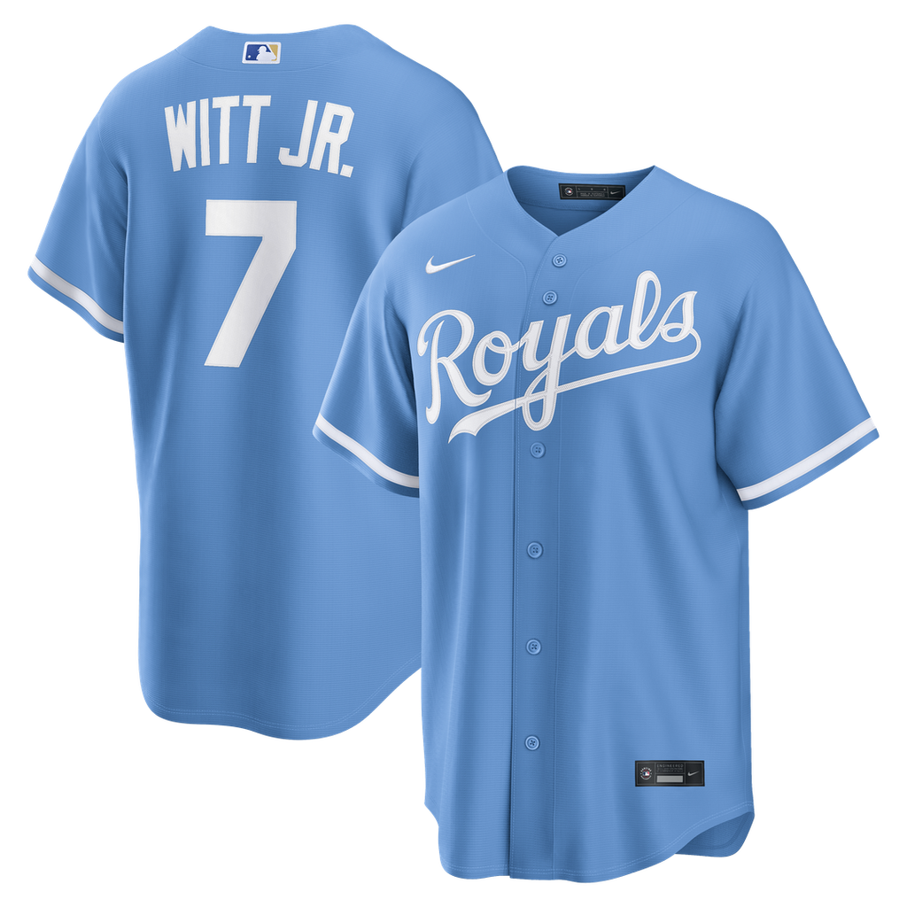 Kansas City Royals Bobby Witt Jr. Nike Light Blue Alternate Replica Jersey
