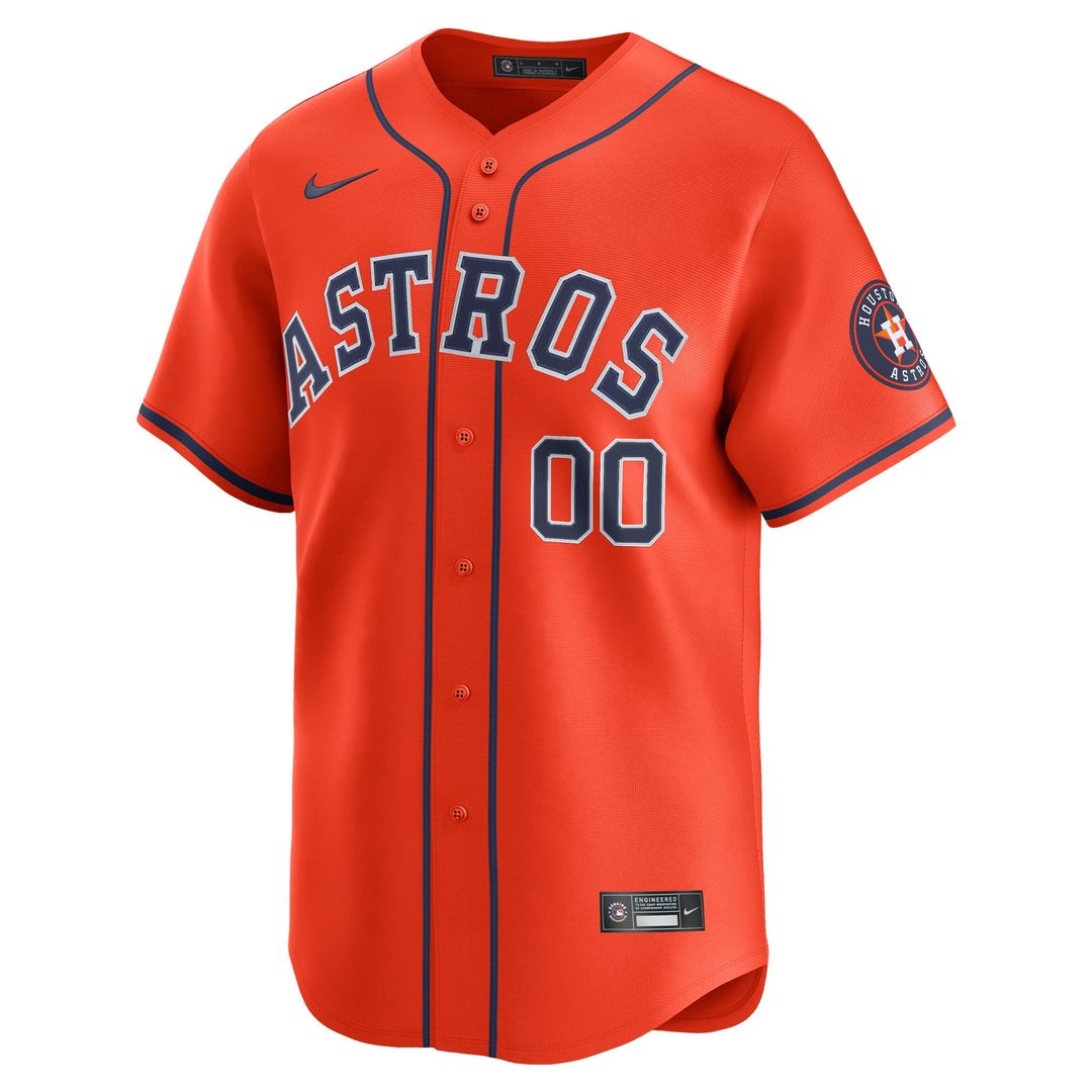 Houston Astros Nike White Home Limited Custom Jersey