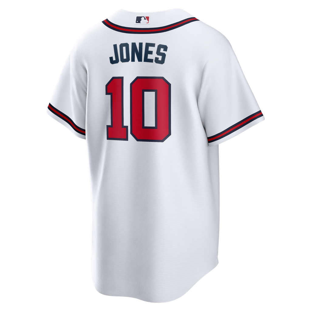 Atlanta Braves Chipper Jones Nike White Home Retired Player Replica Jersey