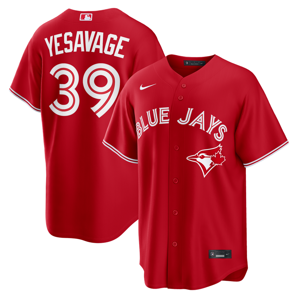 Toronto Blue Jays Trey Yesavage Nike Red Canada Day Replica Jersey