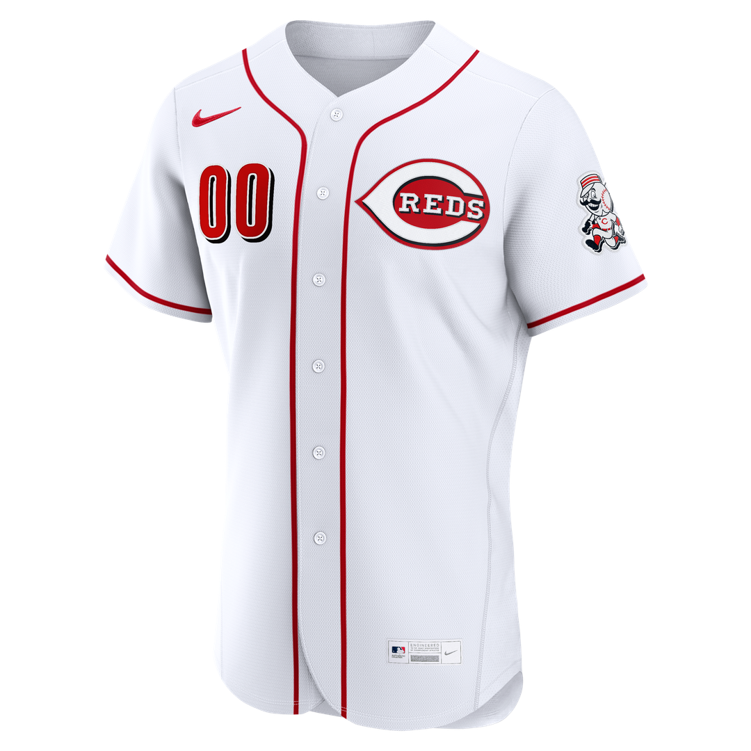 Cincinnati Reds Nike White Home Authentic Custom Jersey