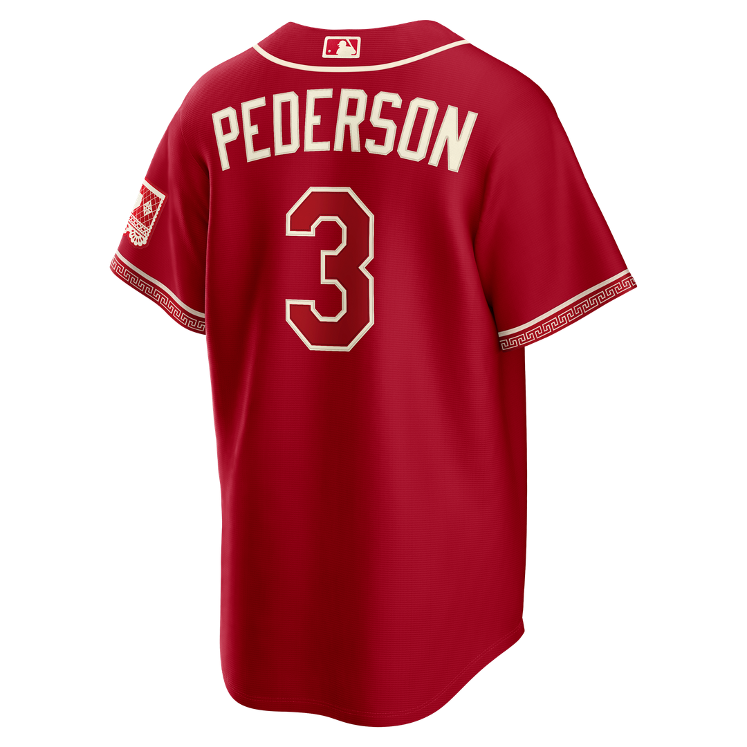 Texas Rangers Joc Pederson Nike Red 2026 City Connect Stadium Jersey