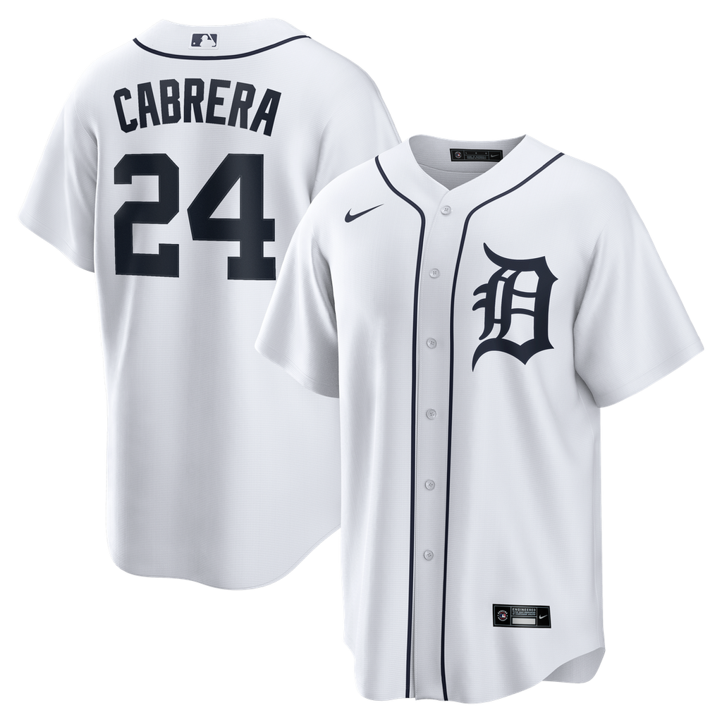 Detroit Tigers Miguel Cabrera Nike White Home Retired Player Replica Jersey