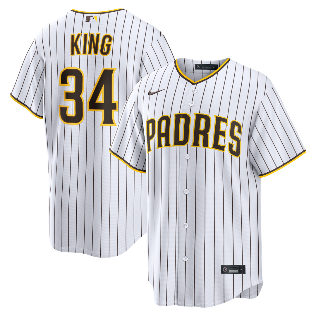 San Diego Padres Michael King Nike White Home Replica Jersey
