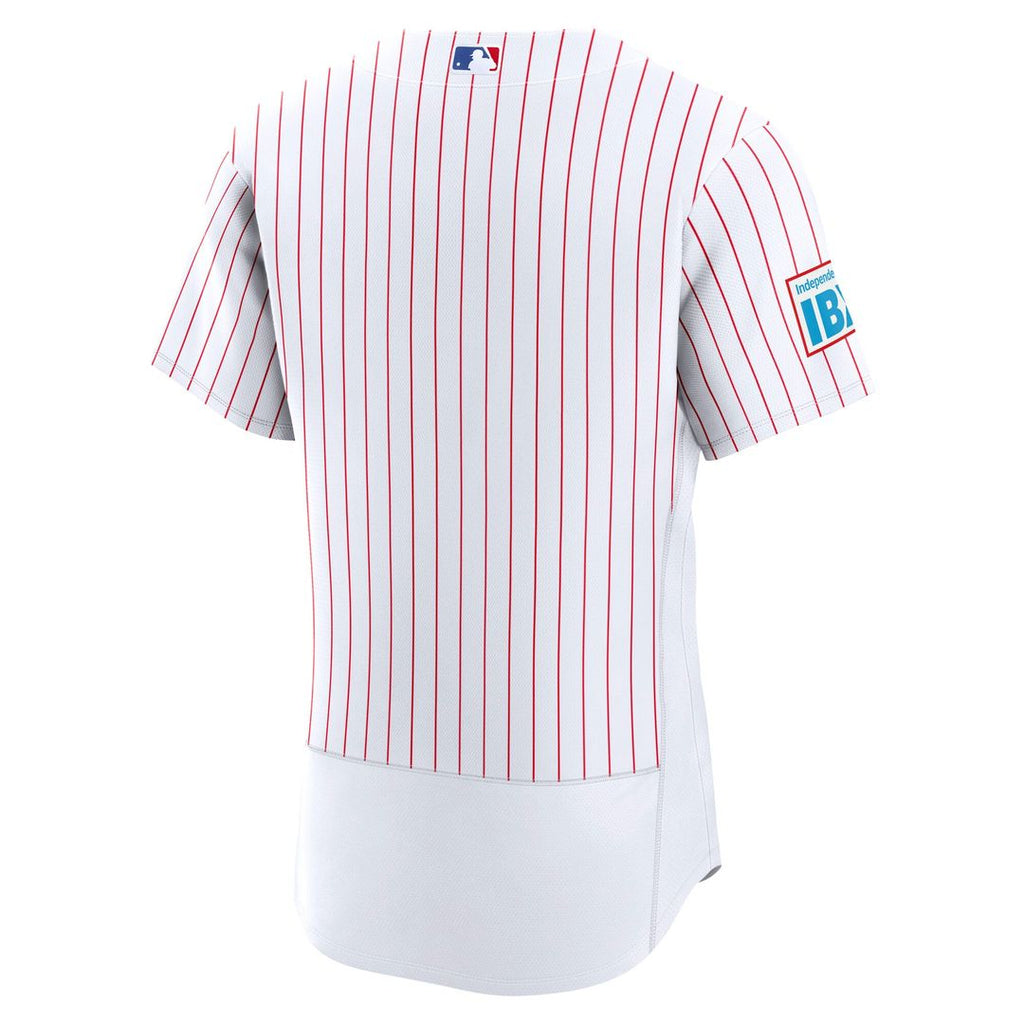 Philadelphia Phillies Nike White Home Sponsor Patch Authentic Jersey