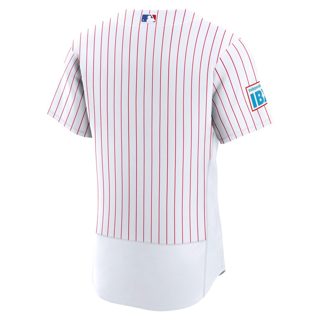 Philadelphia Phillies Nike White Home Sponsor Patch Authentic Jersey