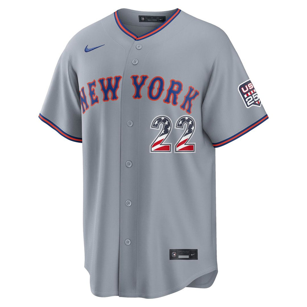 Fourth of July New York Mets Juan Soto Nike Gray USA 250 Stadium Jersey