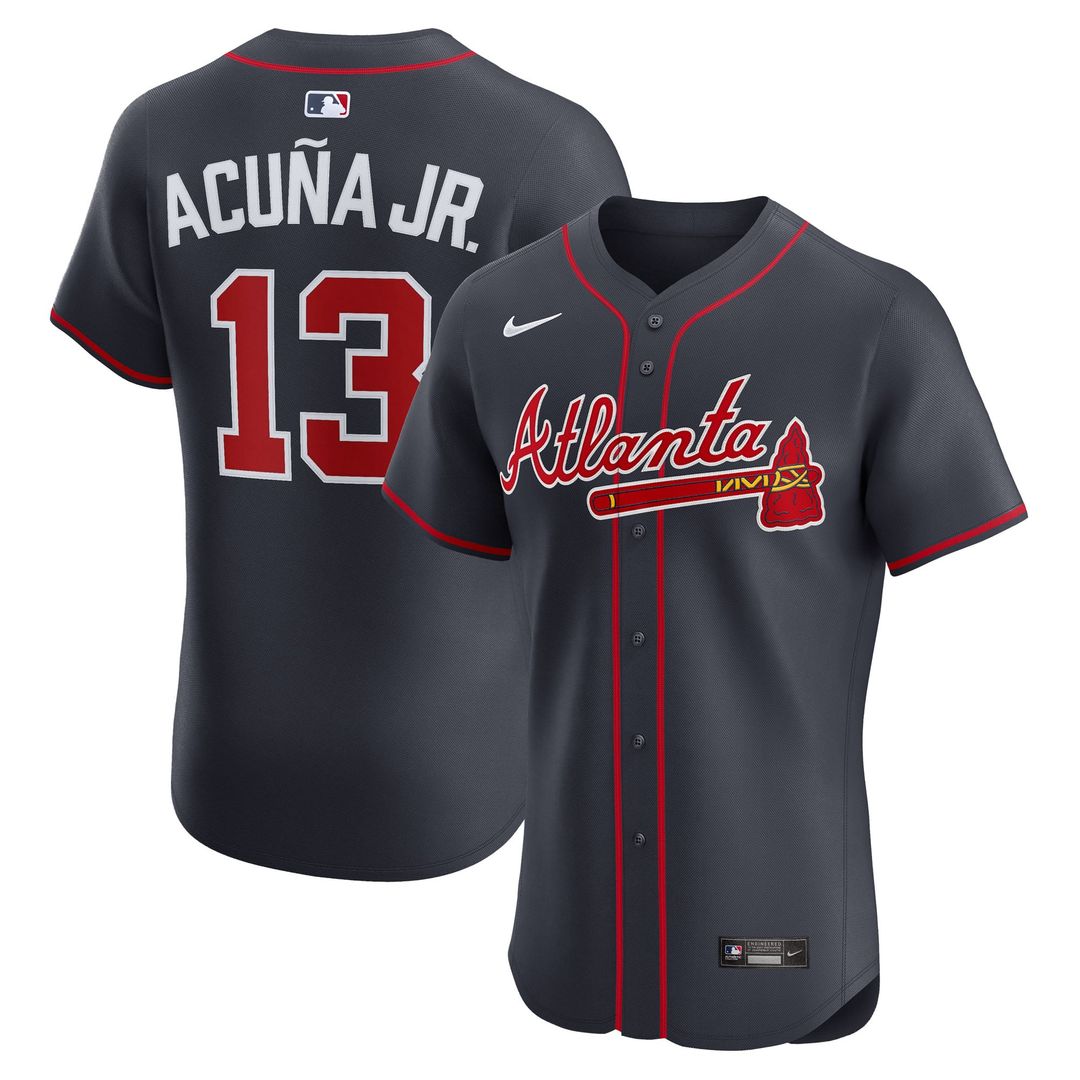 Atlanta Braves Ronald Acuña Jr. Nike White Home Elite Player Jersey