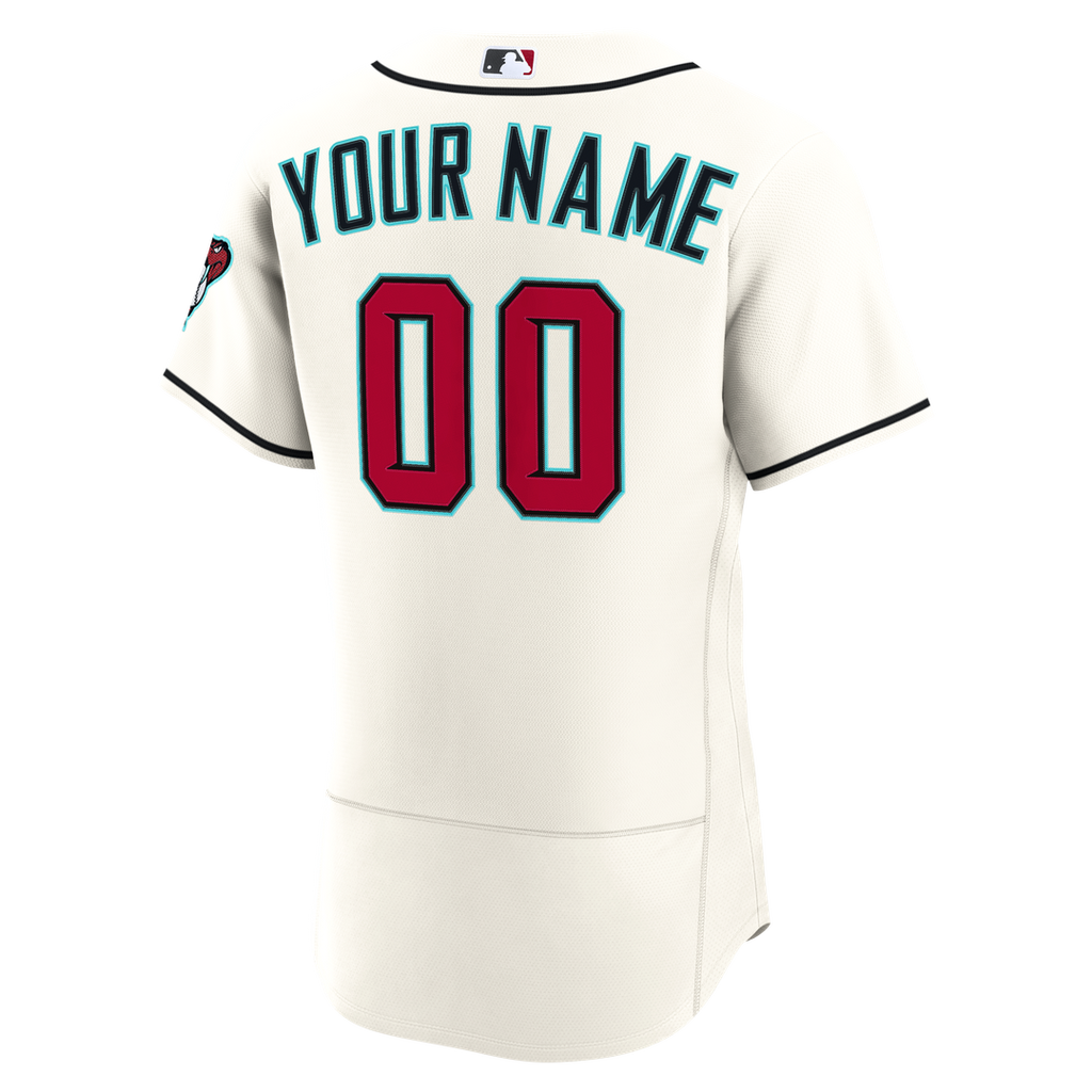 Arizona Diamondbacks Nike Cream Home Authentic Custom Jersey