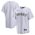 Colorado Rockies Nike White Home Blank Replica Jersey