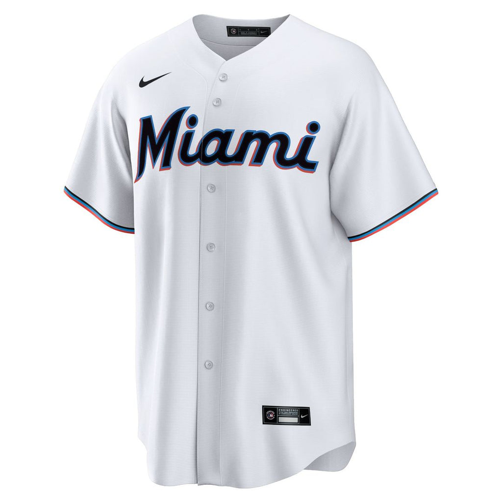 Miami Marlins Nike White Home Blank Replica Jersey