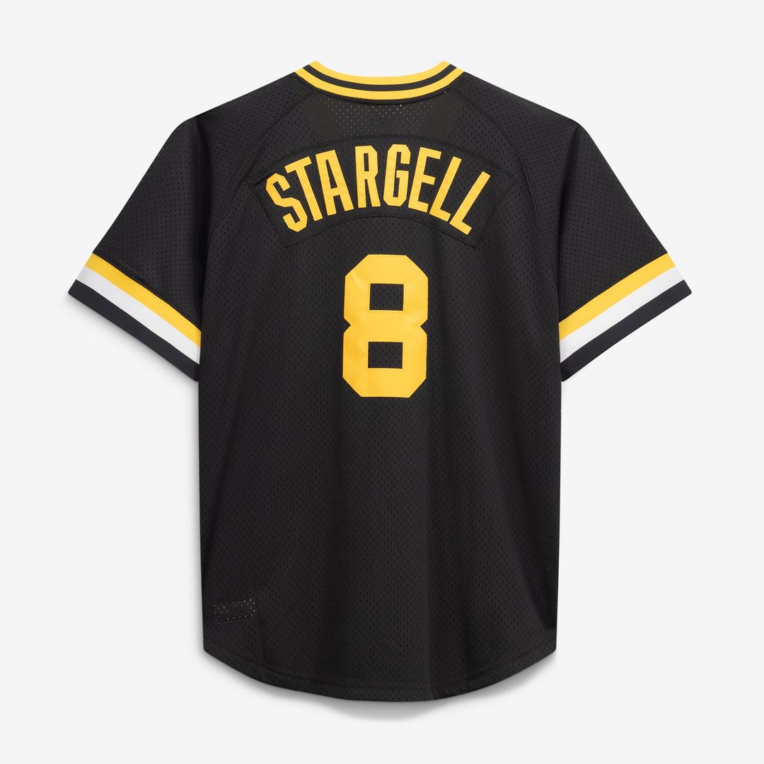 Pittsburgh Pirates Willie Stargell Mitchell & Ness Black Cooperstown Collection Big & Tall Mesh Batting Practice Jersey