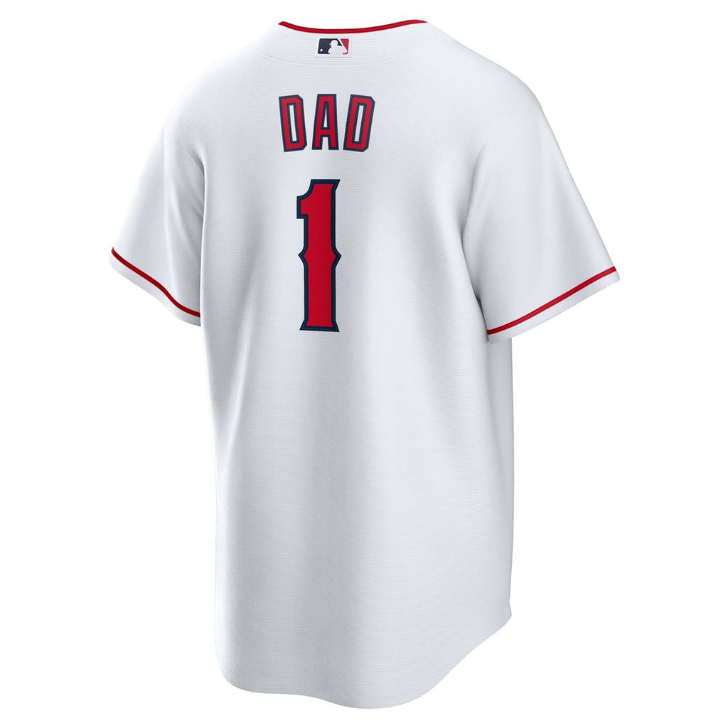 Los Angeles Angels Nike White #1 Dad Home Replica Jersey