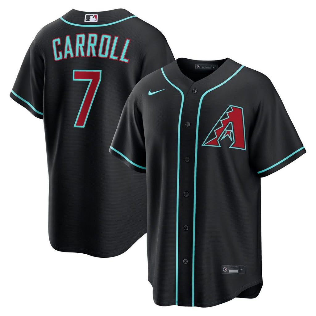 Arizona Diamondbacks Corbin Carroll Nike Black Alternate Replica Jersey
