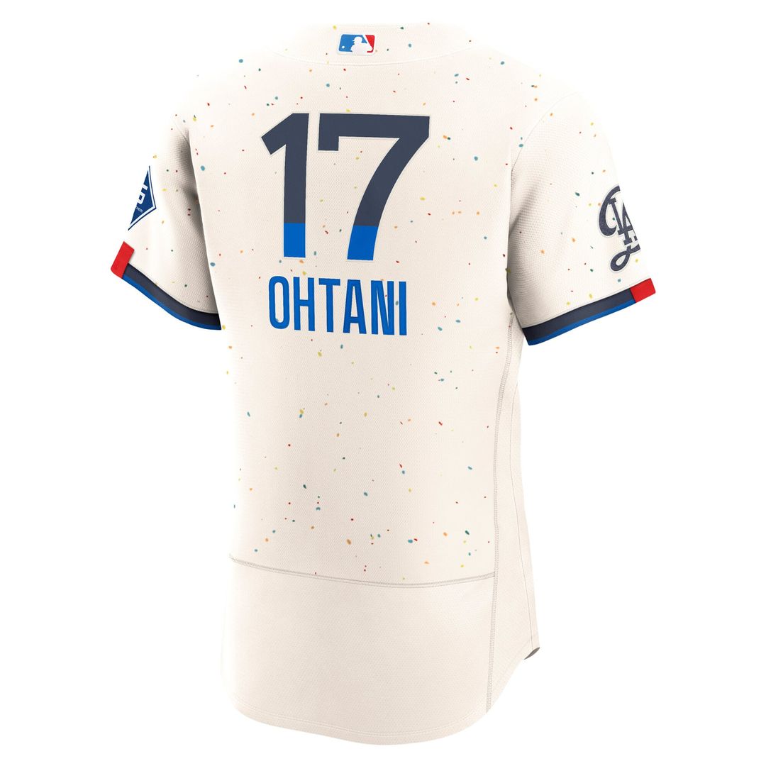 Los Angeles Dodgers Shohei Ohtani Nike Cream City Connect Authentic Sponsor Patch Jersey