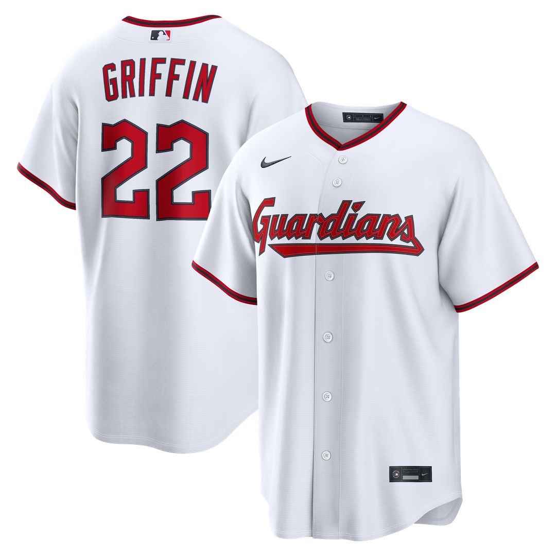 Cleveland Guardians Foster Griffin Nike White Home Replica Jersey