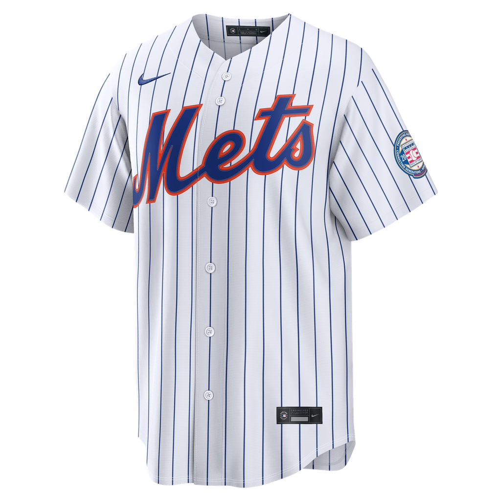 New York Mets Carlos Beltran Nike White Home Replica 2026 Hall of Fame Patch Jersey