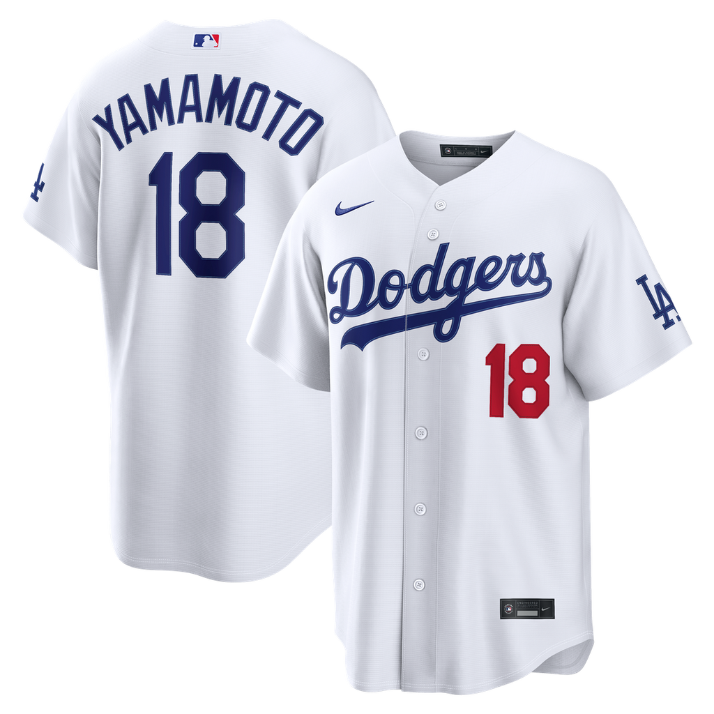 Los Angeles Dodgers Yoshinobu Yamamoto Nike White Home Stadium Jersey