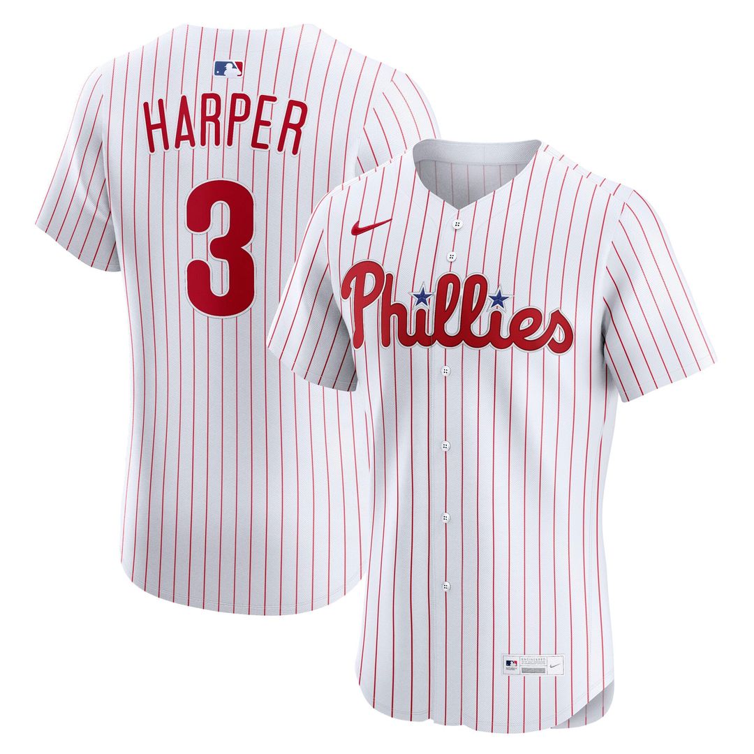 Philadelphia Phillies Bryce Harper Nike White Home Elite Jersey