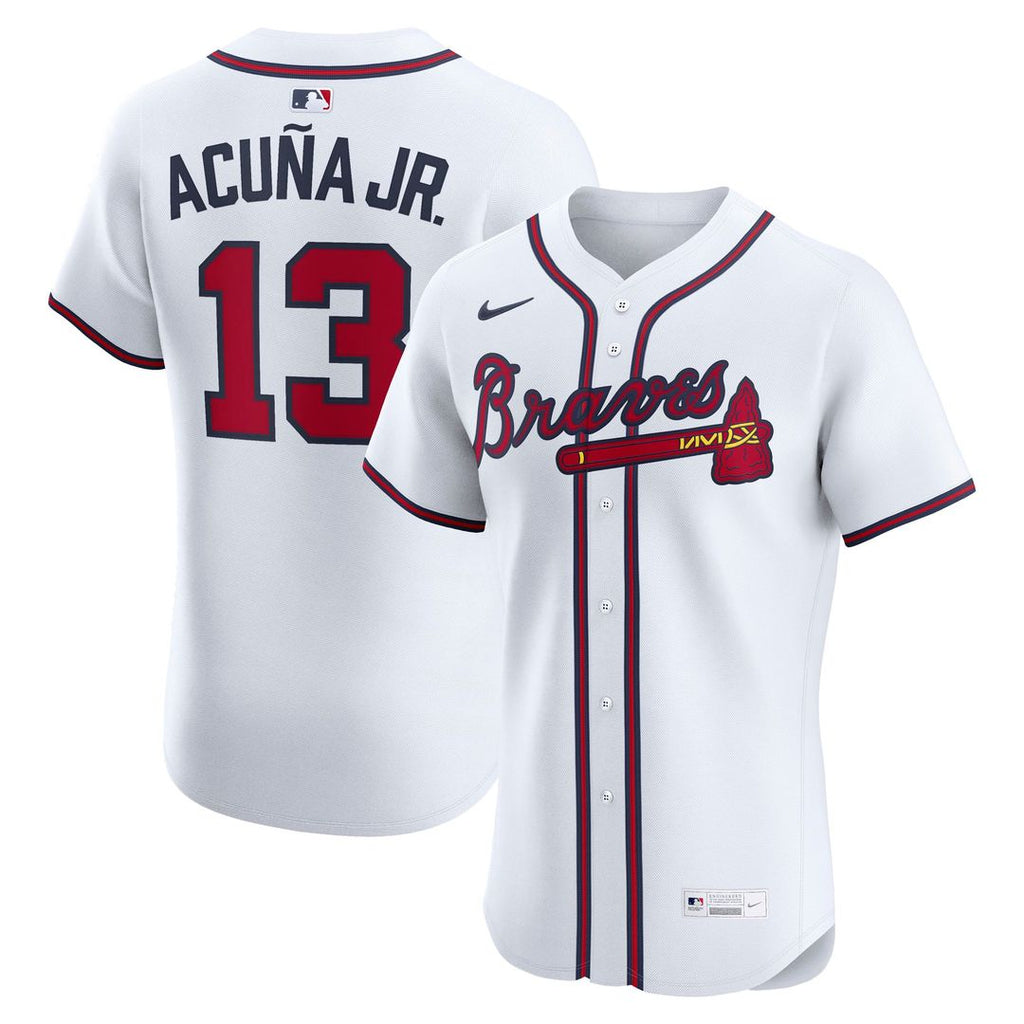 Atlanta Braves Ronald Acuña Jr. Nike White Home Elite Player Jersey