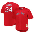 Boston Red Sox David Ortiz Mitchell & Ness Red Big & Tall Cooperstown Mesh Batting Practice Jersey