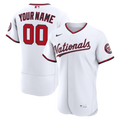 Washington Nationals Nike White Home Authentic Custom Jersey