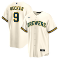 Milwaukee Brewers Bob Uecker Nike Cream Home Retired Player Replica Jersey