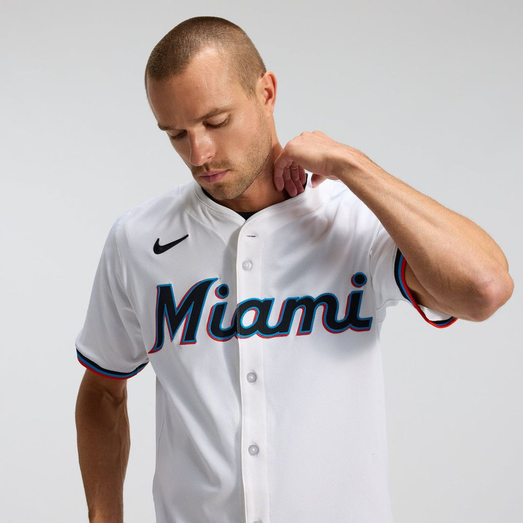 Miami Marlins Nike White Home Elite Jersey