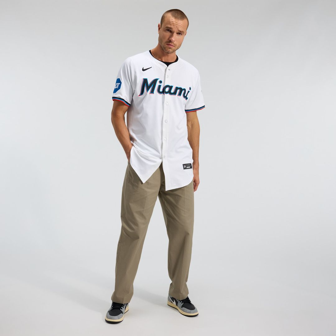 Miami Marlins Nike White Home Elite Jersey