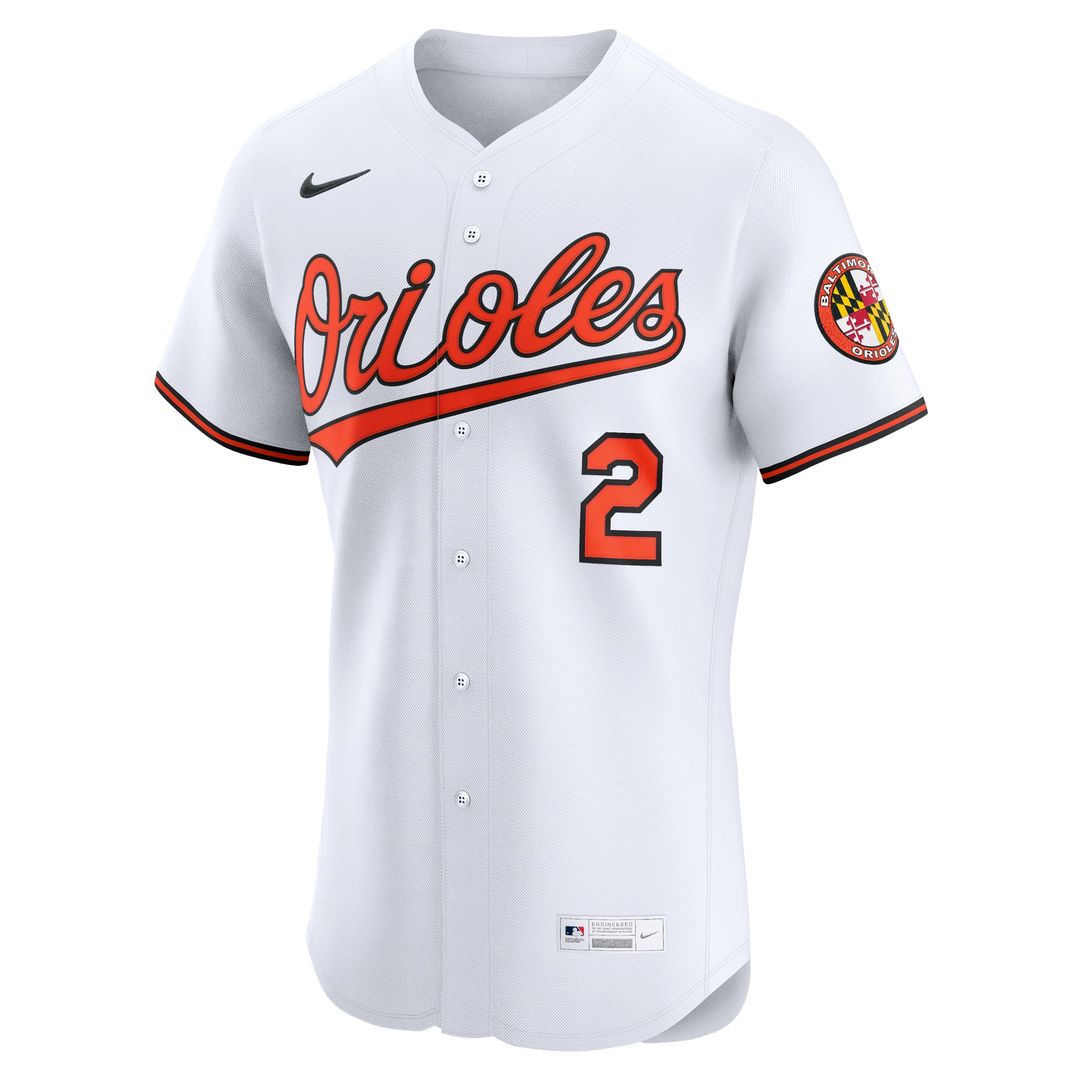 Baltimore Orioles Gunnar Henderson Nike White Home Elite Jersey