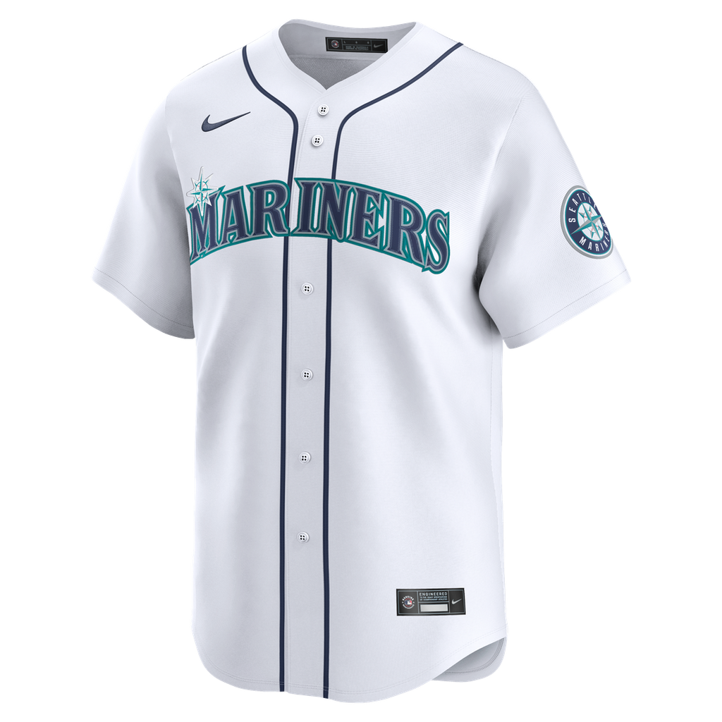 Seattle Mariners Josh Naylor Nike White Home Limited Jersey