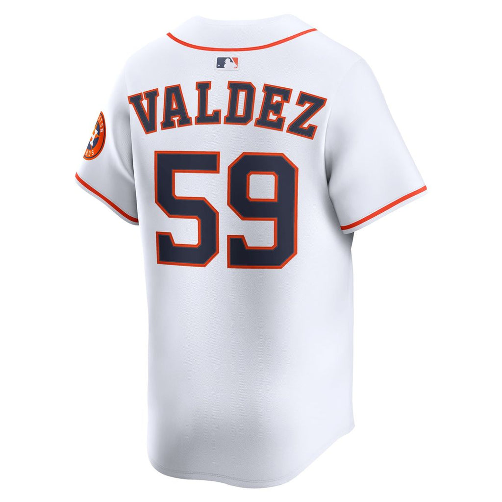 Houston Astros Framber Valdez Nike White Home Limited Player Jersey
