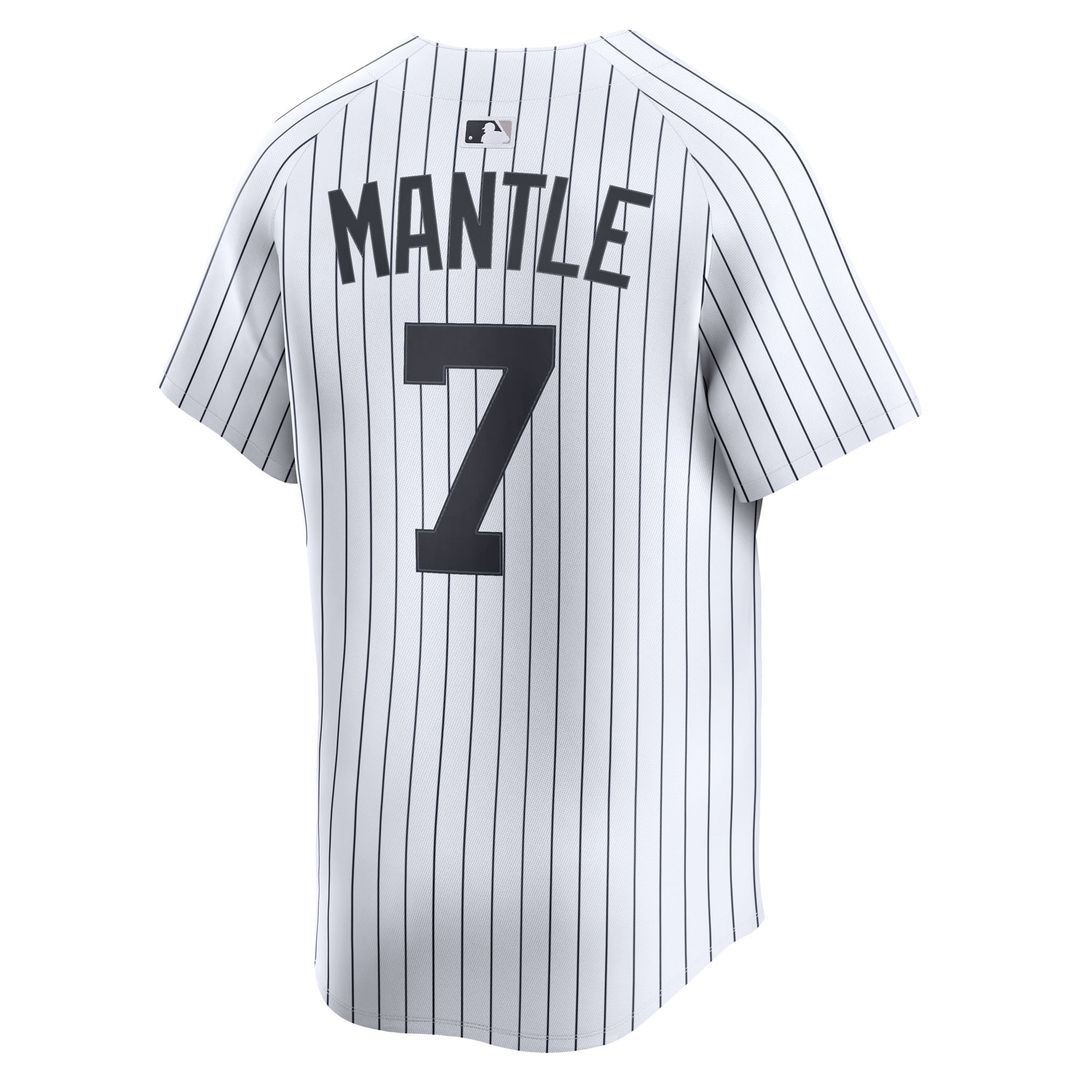 New York Yankees Mickey Mantle Nike White Home Limited Player Jersey