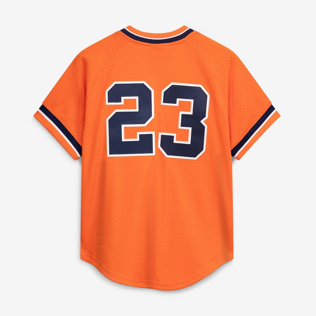 Detroit Tigers Kirk Gibson Mitchell & Ness Orange Cooperstown Collection Mesh Batting Practice Button-Up Jersey