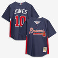 Atlanta Braves Chipper Jones Mitchell & Ness Navy Authentic Batting Practice Jersey