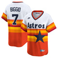 Houston Astros Craig Biggio Nike White Throwback Cooperstown Collection Limited Player Jersey