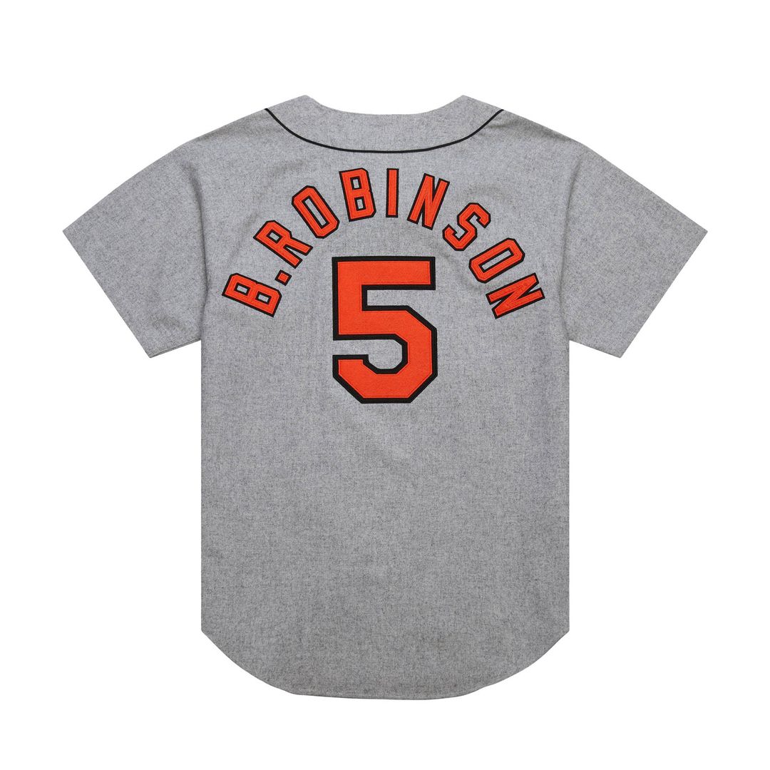 Baltimore Orioles Brooks Robinson Mitchell & Ness Gray Cooperstown Collection 1966 Authentic Jersey