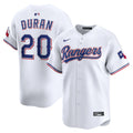 Texas Rangers Ezequiel Duran Nike White Home Limited Player Jersey
