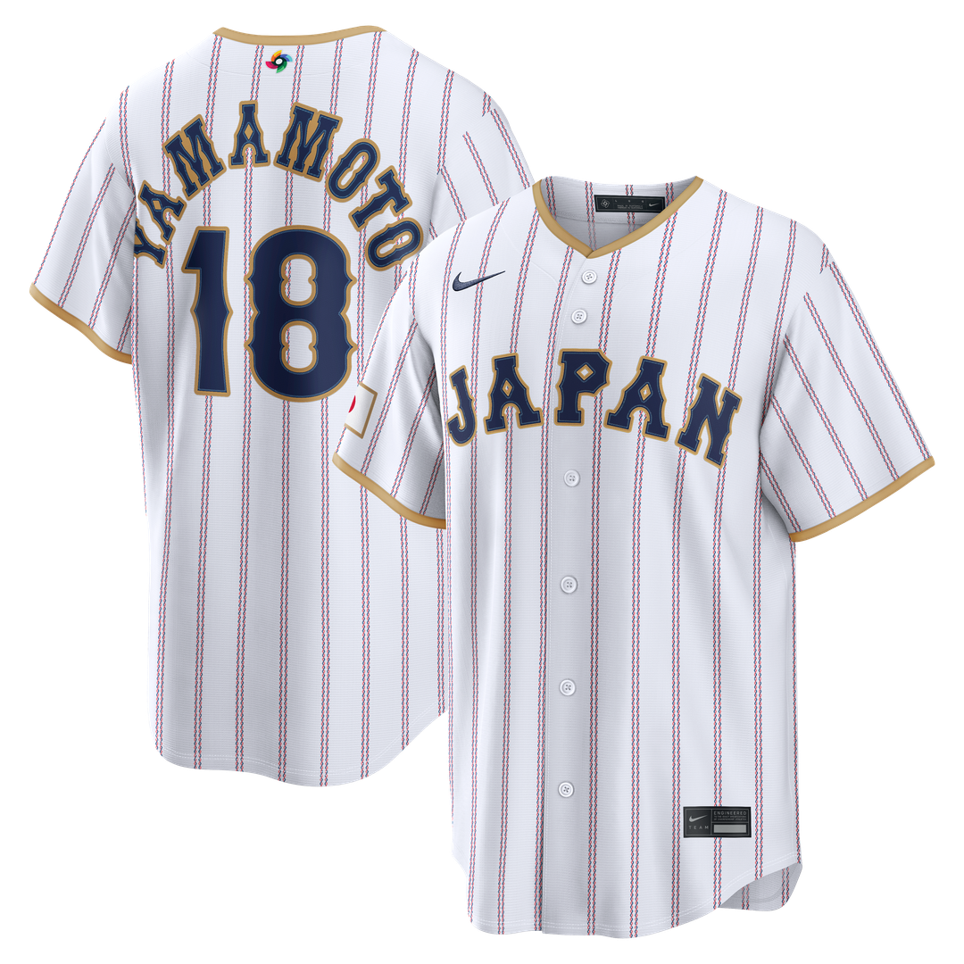 Japan Baseball Yoshinobu Yamamoto Nike White 2026 World Baseball Classic Home Stadium Jersey
