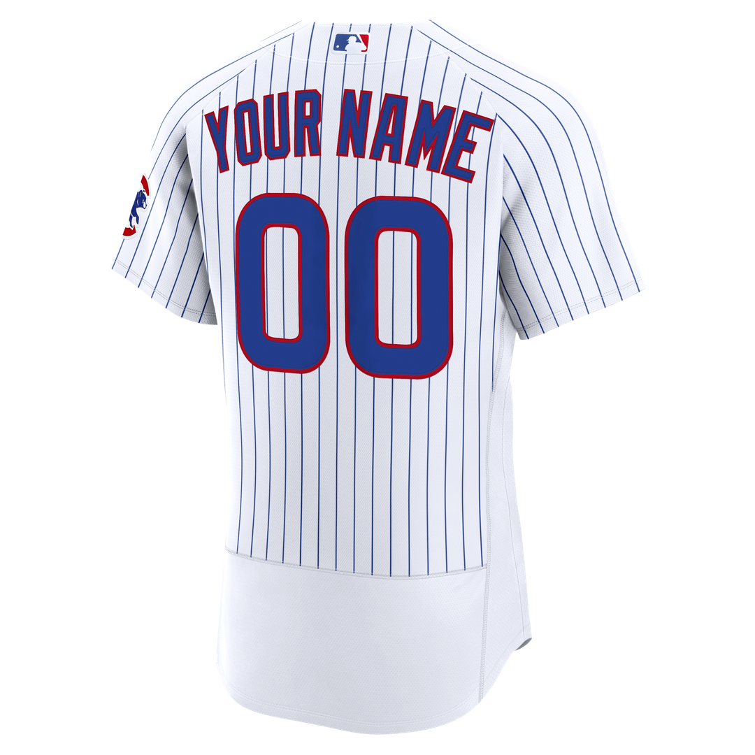 Chicago Cubs Nike White Home Authentic Custom Jersey