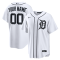 Detroit Tigers Nike White Home Replica Custom Jersey