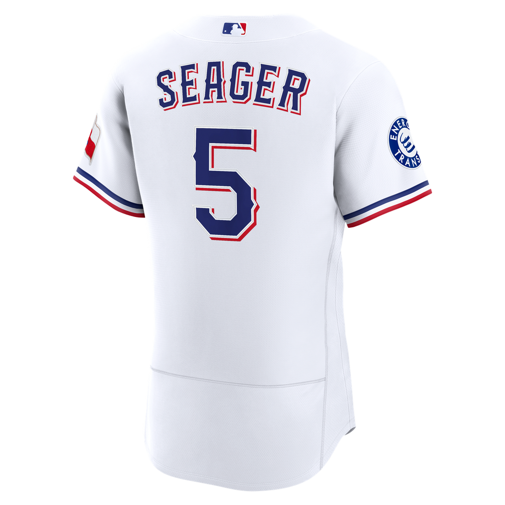 Texas Rangers Corey Seager Nike White Home Authentic Sponsor Patch Jersey